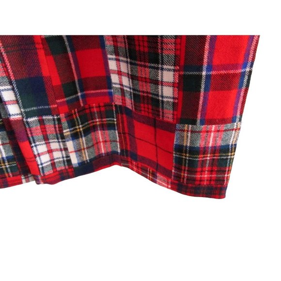 Wool Plaid Patchwork Flare Pants Lined No Tag Vintage Hand Made See Measurements - Picture 10 of 15